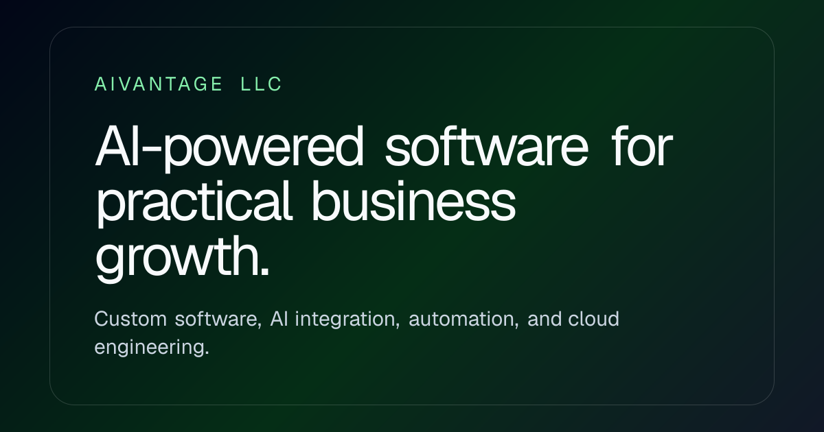 AiVantage | AI-Powered Software Development